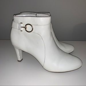Size 8 White Ankle Booties